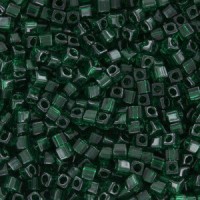 Miyuki Square - Würfel 1.8mm Perlen - Transparent dark.emerald SB18-156
